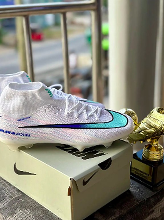 White high-top football boots